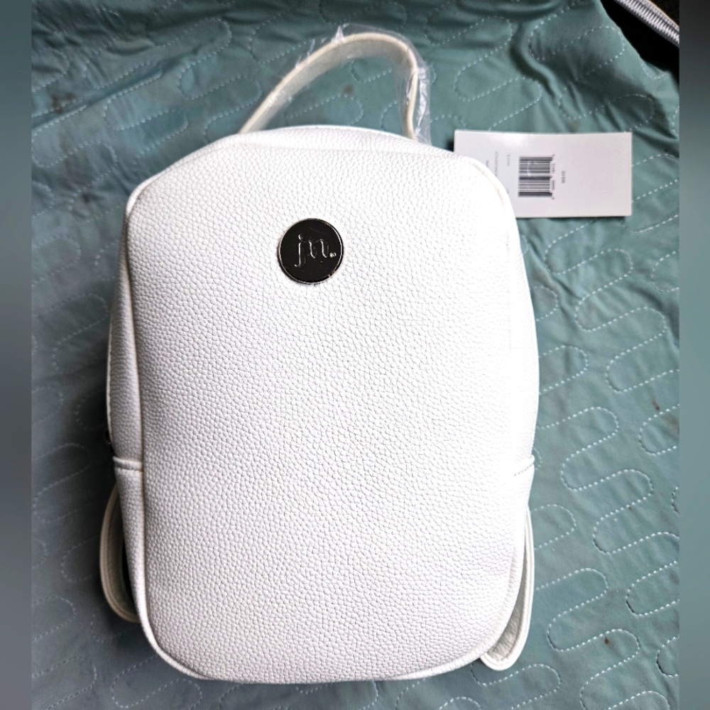 Jessica Moore exquisite mini backpack white Pebbled Leather NEW W TAGS